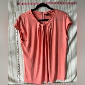 Worthington women’s XL coral flowy shirt sleeve blouse top